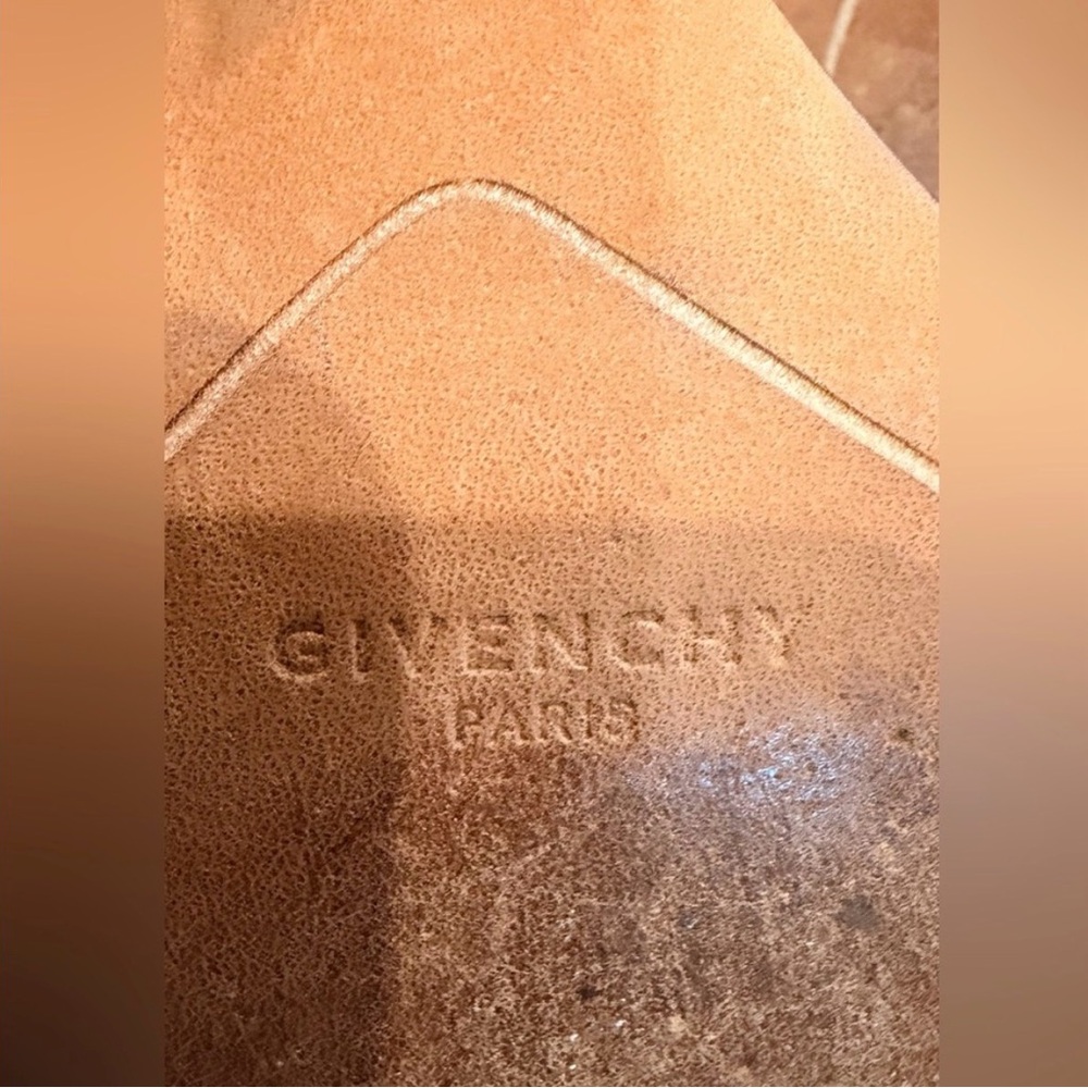 Givenchy Paris Leather Colorblock Wedge Sandals Gold Heel Blue White 41 11 - Picture 9 of 11